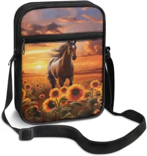 TODIYADDU Messenger Bag for Women Men Small Crossbody Purse with Adjustable Strap Travel Shoulder Bag Lightweight Handbags