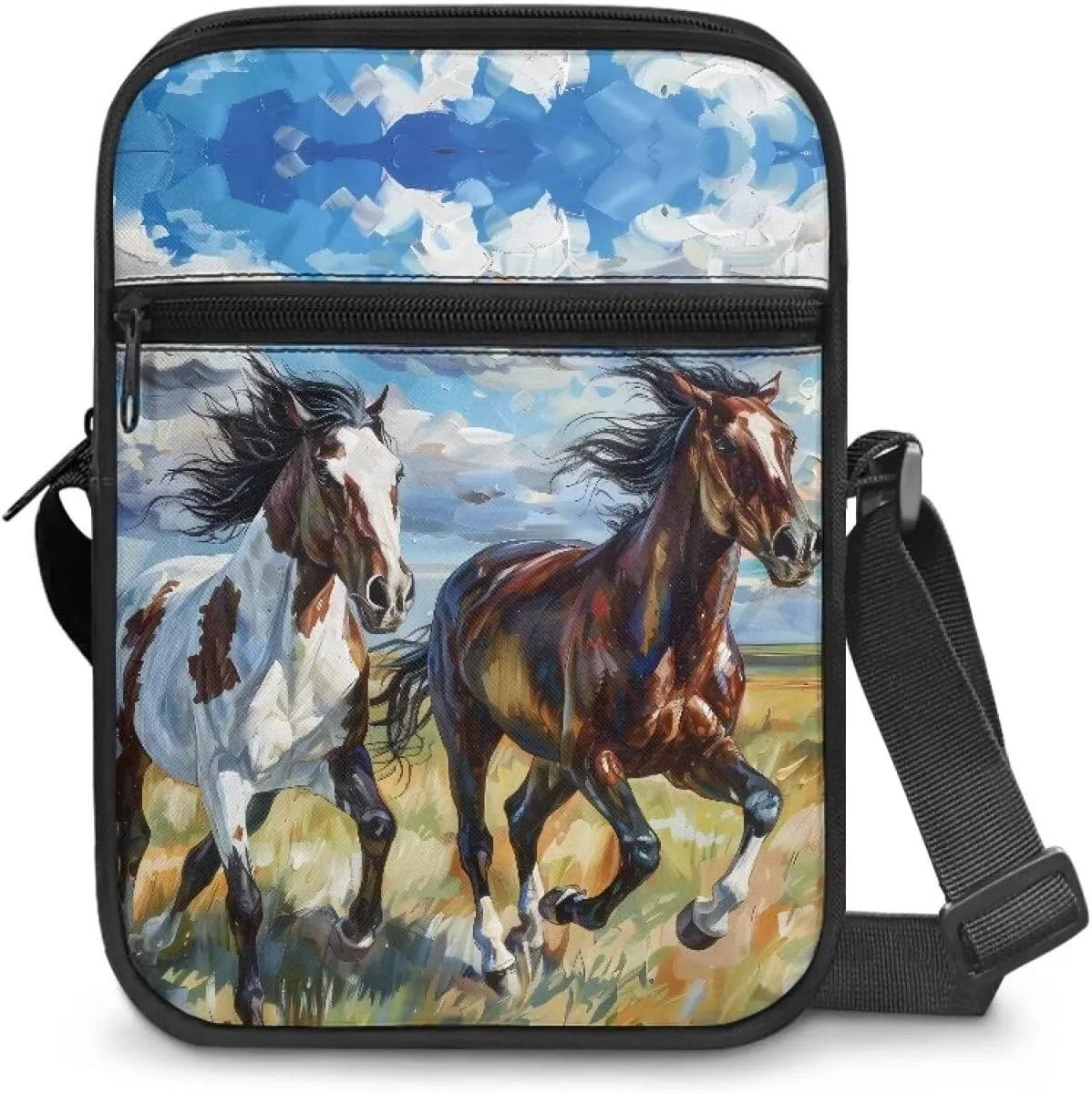 TODIYADDU Novelty Messenger Bag for Women Lightweight Sling Purse Chest Bag for Daily Items Cell Phone Purse Holder Wallet