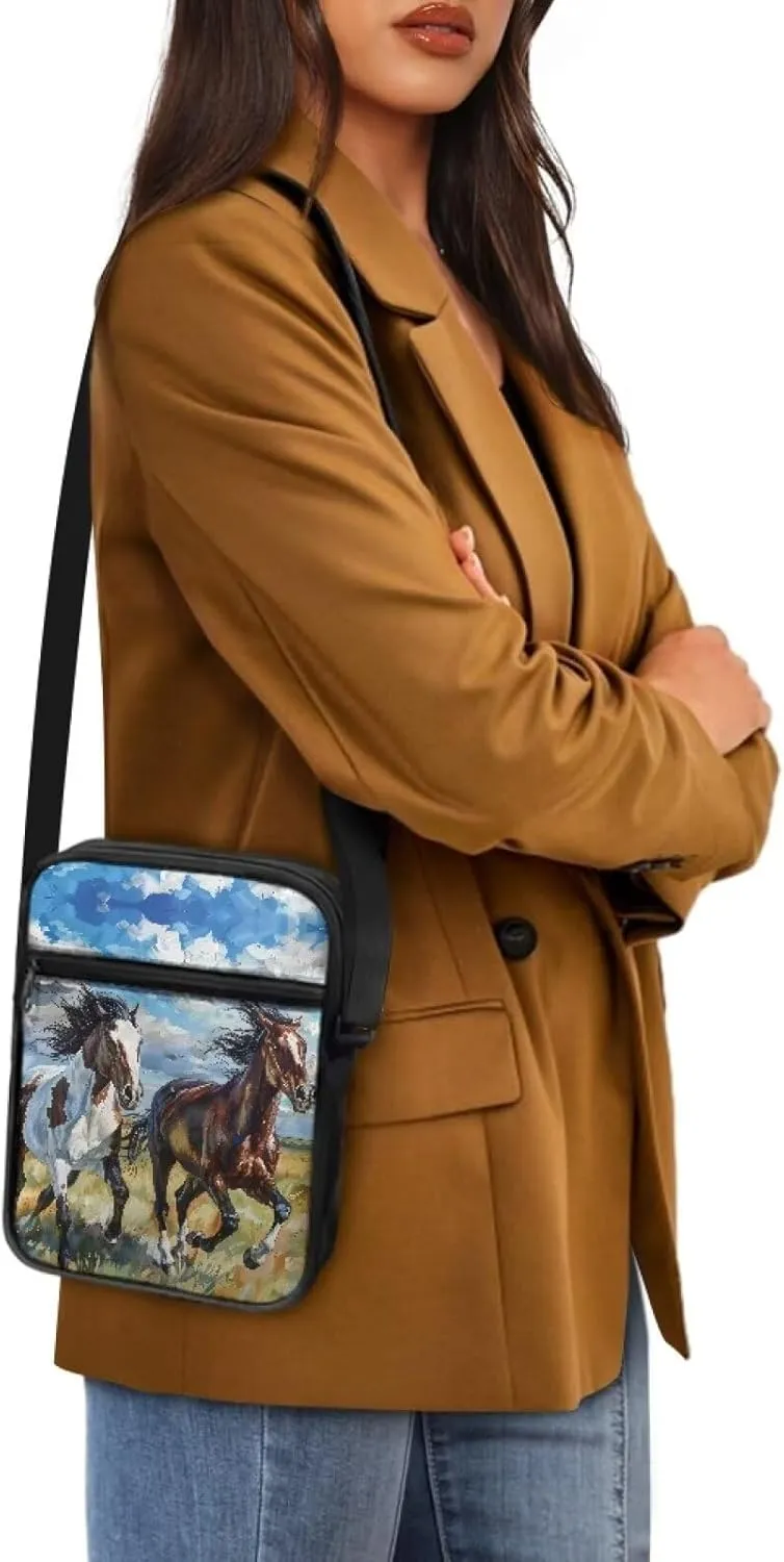 TODIYADDU Novelty Messenger Bag for Women Lightweight Sling Purse Chest Bag for Daily Items Cell Phone Purse Holder Wallet