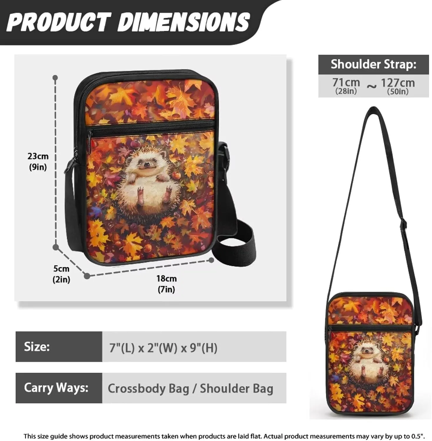 TODIYADDU Novelty Messenger Bag for Women Lightweight Sling Purse Chest Bag for Daily Items Cell Phone Purse Holder Wallet