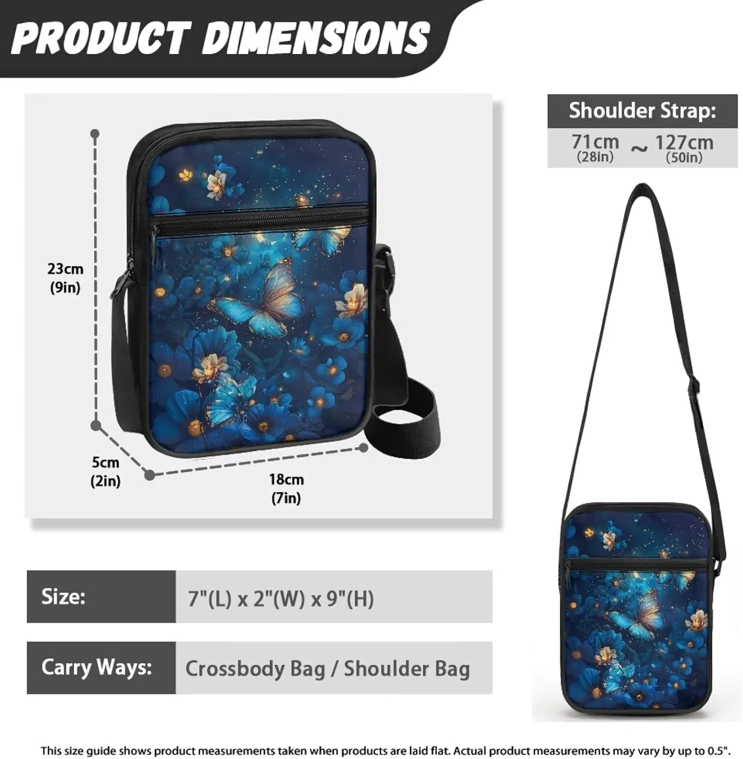 TODIYADDU Novelty Messenger Bag for Women Lightweight Sling Purse Chest Bag for Daily Items Cell Phone Purse Holder Wallet