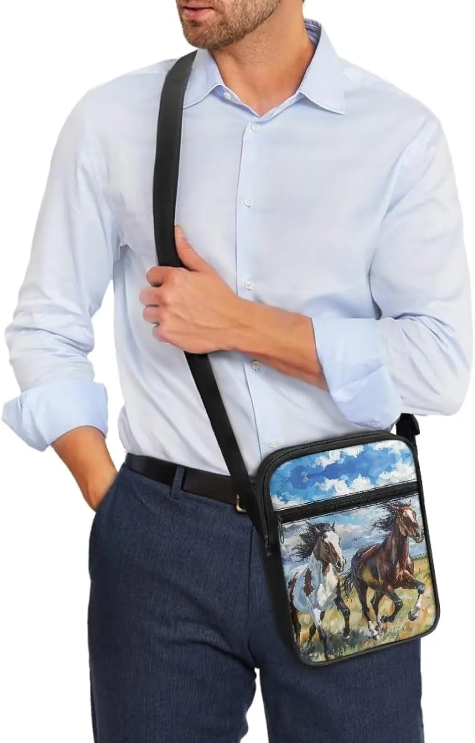 TODIYADDU Novelty Messenger Bag for Women Lightweight Sling Purse Chest Bag for Daily Items Cell Phone Purse Holder Wallet