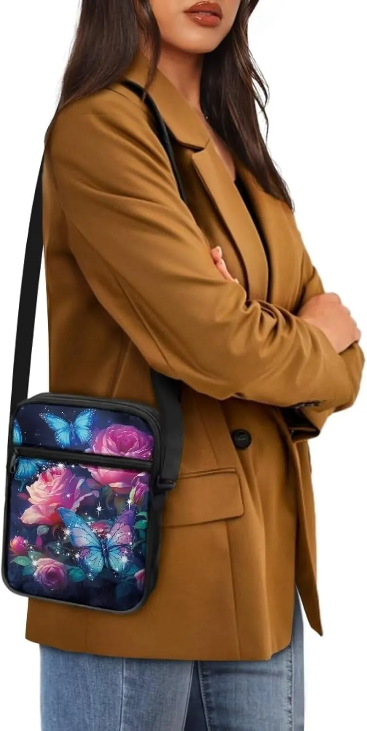 TODIYADDU Novelty Messenger Bag for Women Lightweight Sling Purse Chest Bag for Daily Items Cell Phone Purse Holder Wallet