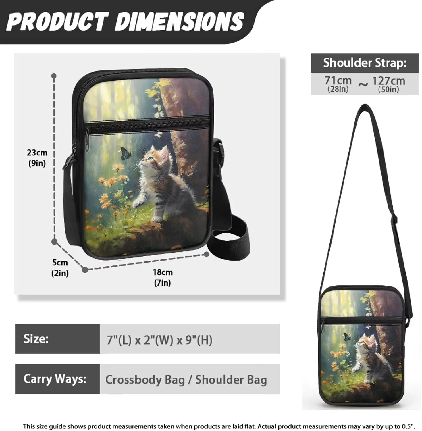 TODIYADDU Sling Bag for Women Men Crossbody Purse Trendy Messenger Bag Small Shoulder Bag Mini Phone Pouch Purse Nice Gifts