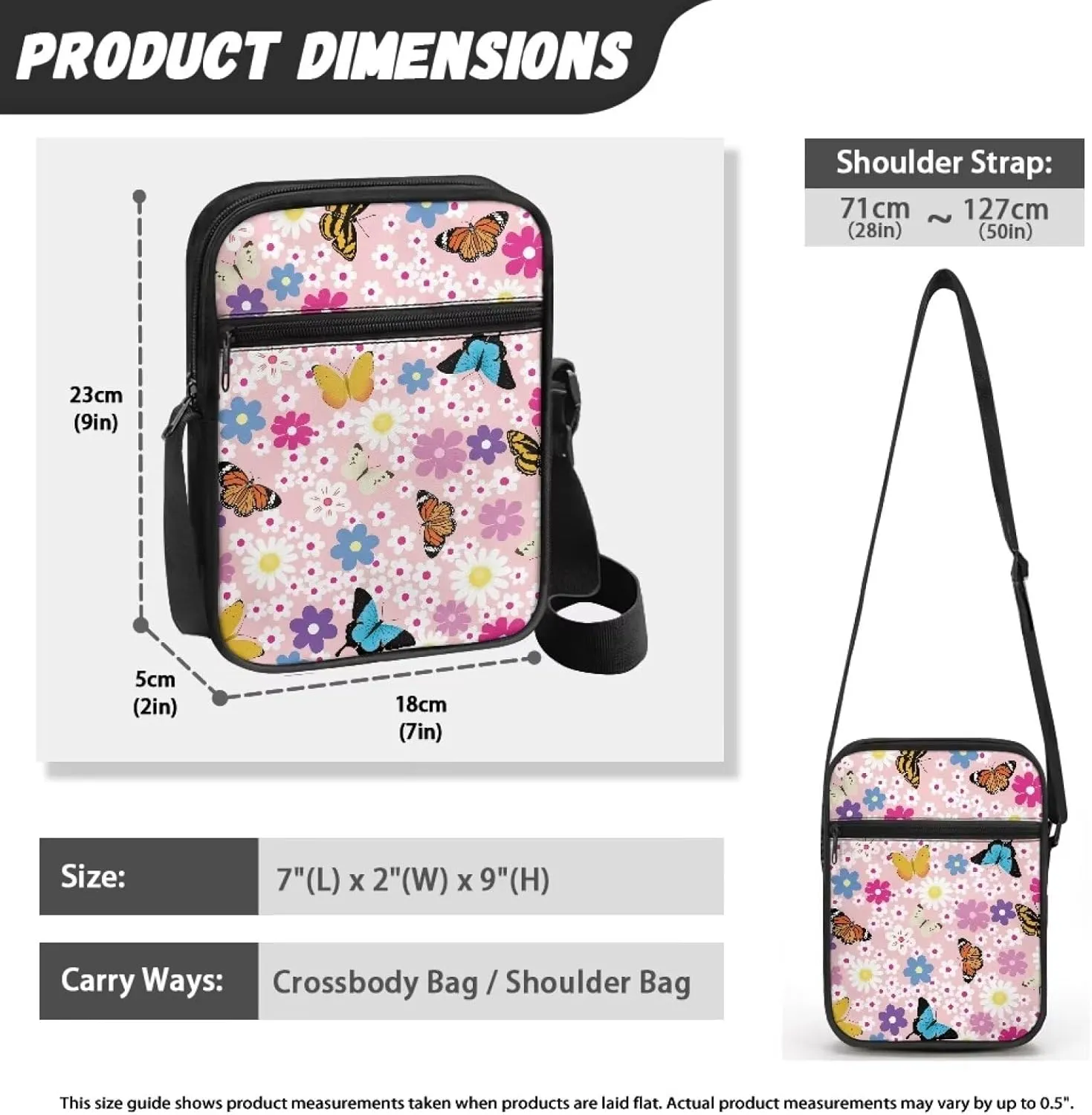 TODIYADDU Sling Bag for Women Men Crossbody Purse Trendy Messenger Bag Small Shoulder Bag Mini Phone Pouch Purse Nice Gifts