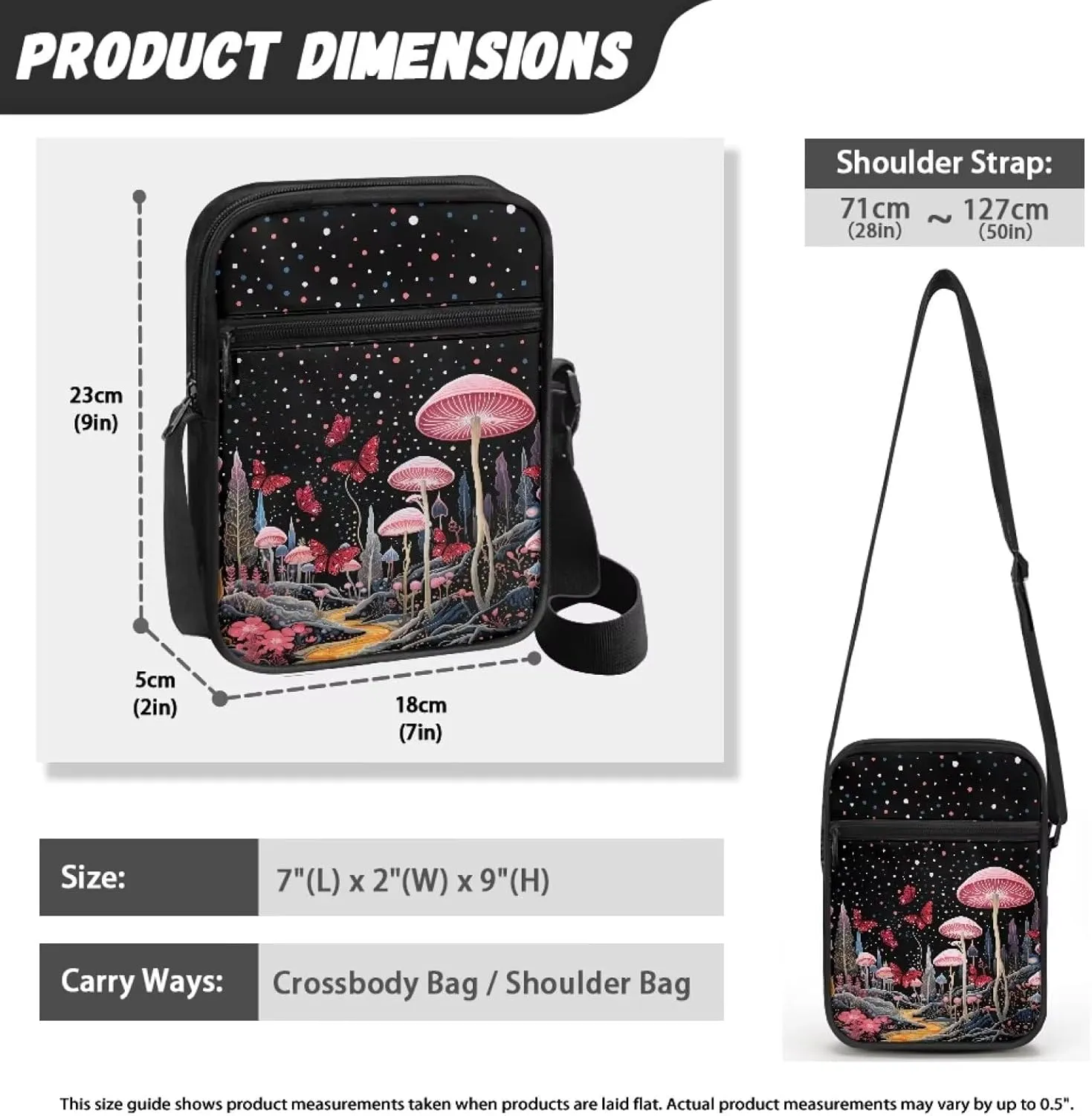TODIYADDU Sling Bag for Women Men Crossbody Purse Trendy Messenger Bag Small Shoulder Bag Mini Phone Pouch Purse Nice Gifts