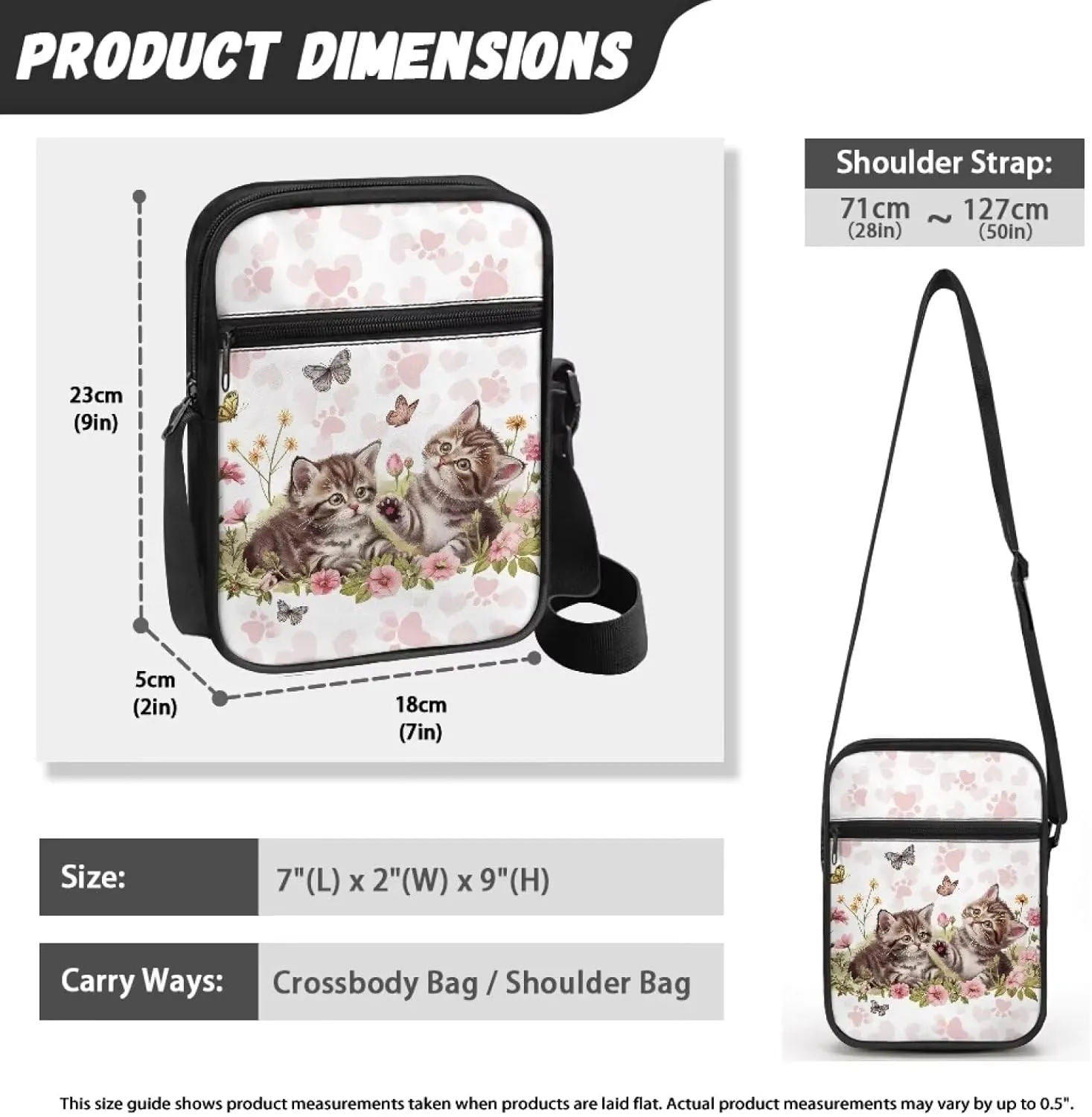 TODIYADDU Versatile Sling Bag Crossbody Phone Bag Women Shoulder Bag with Adjustable Strap Mini Messenger Bag for Cell Phone