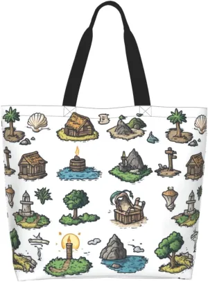 Tote Bag Beach Bag for Women Reusable Grocery Large Shopping Shoulder Bag Travel Handbag
