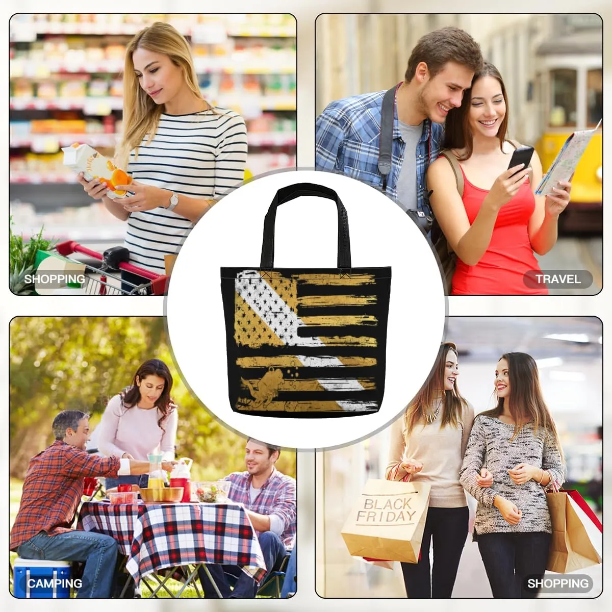 Tote Bag for Women Men Large Reusable Beach Shoulder Bags With Zipper for Gym Shopping Travel Gifts Yoga