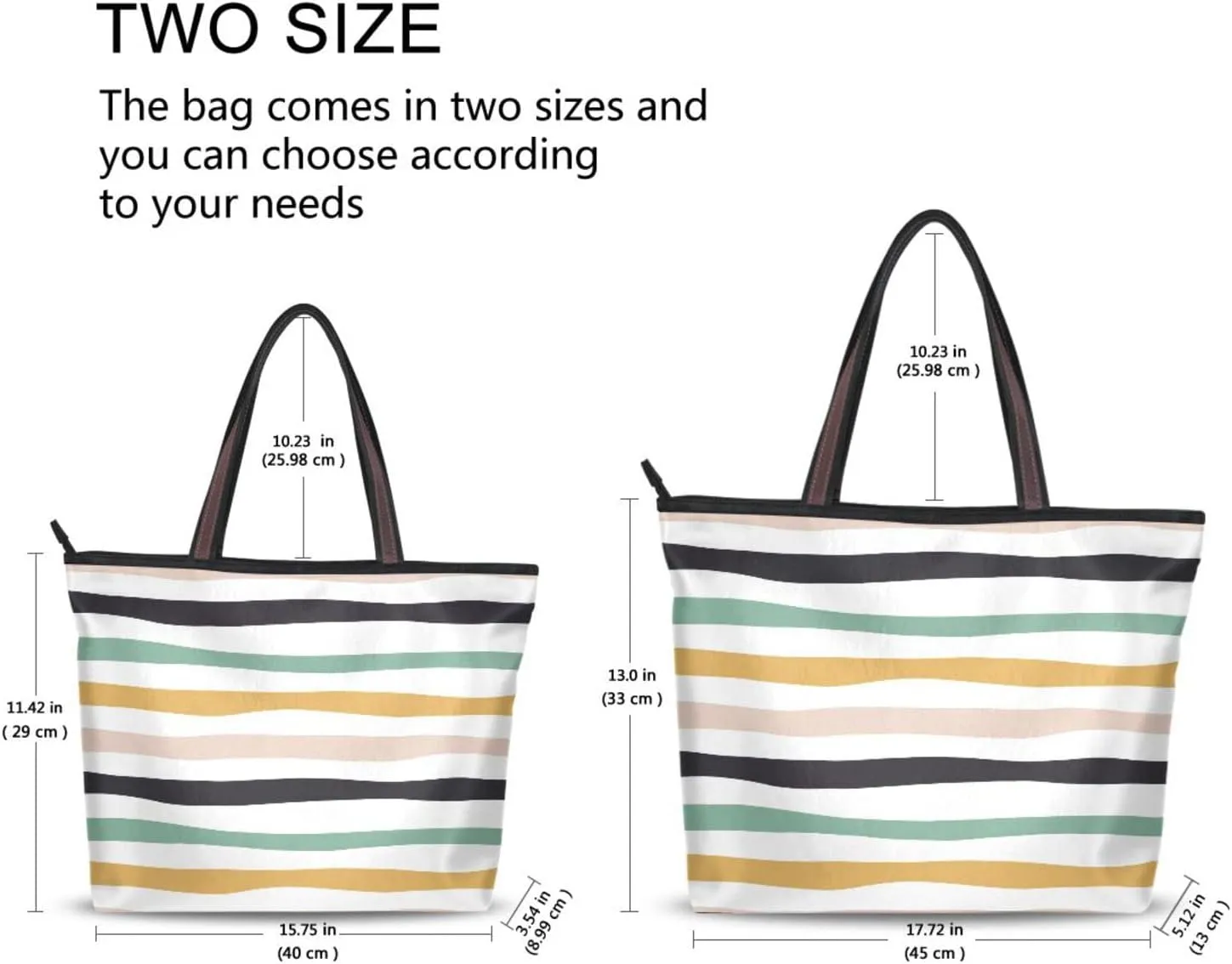 Tote Bag For Women Shoulder Bag for School Handbags for Beach Work Travel Large Tote Bag with Zipper