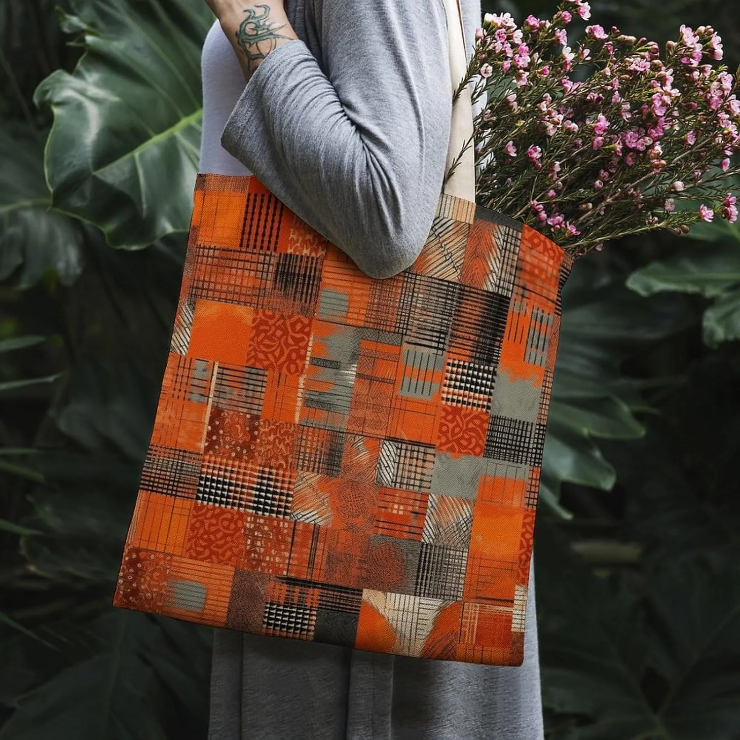 Tote Bag Laptop Handbag Wild Elk Grocery Bag Canvas Shoulder Bag Crossbody Bag for Travel