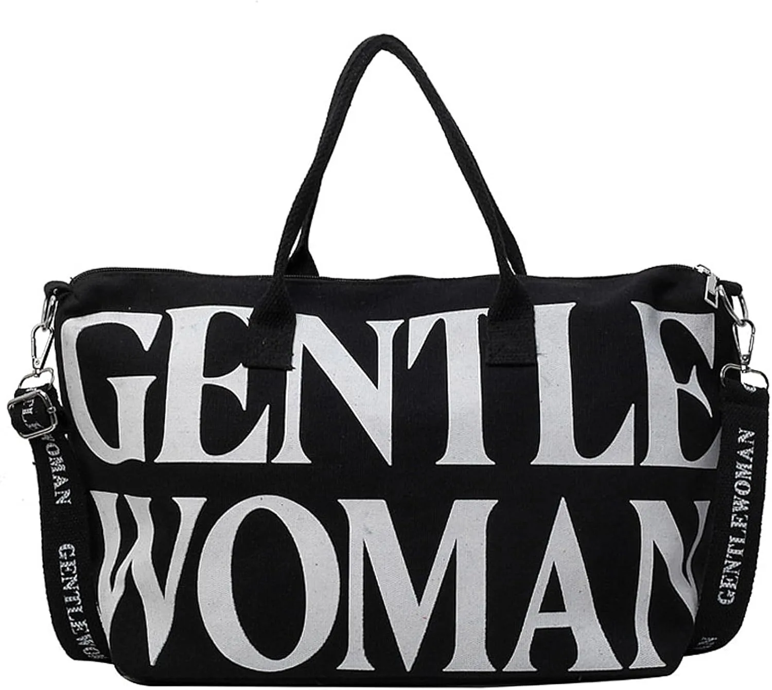 Tote Bag Large Crossbody Shoulder Bag with Top Handle and Zipper Canvas Purse Travel Work Daily Bag for Women