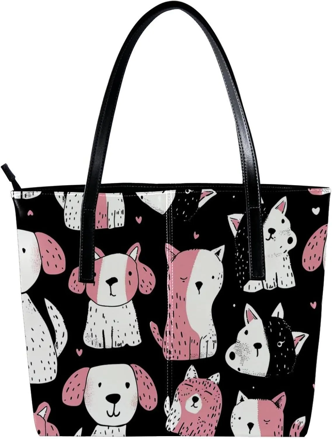 Tote Bags, Large Tote Bag, Women's Tote Handbags, Sheep Cat Dog Cartoon Animal, Tote Bag for Work