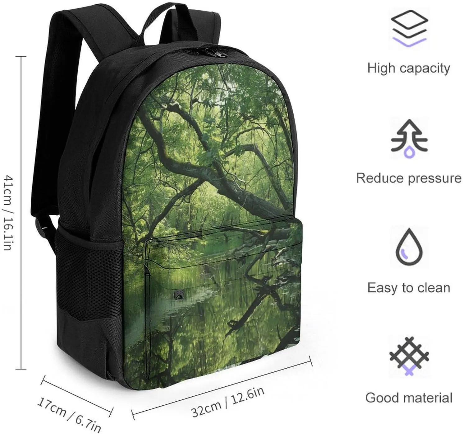 Travel Backpack Lightweight Laptop Backpack Personalized An Ancient Swamp Casual Backpacks For Men Womens