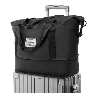 Travel Duffel Bag - Large Shoulder Weekender Overnight Bag, Carry on Bags with Wet Pocket, Waterproof Expandable Duffel Bags .