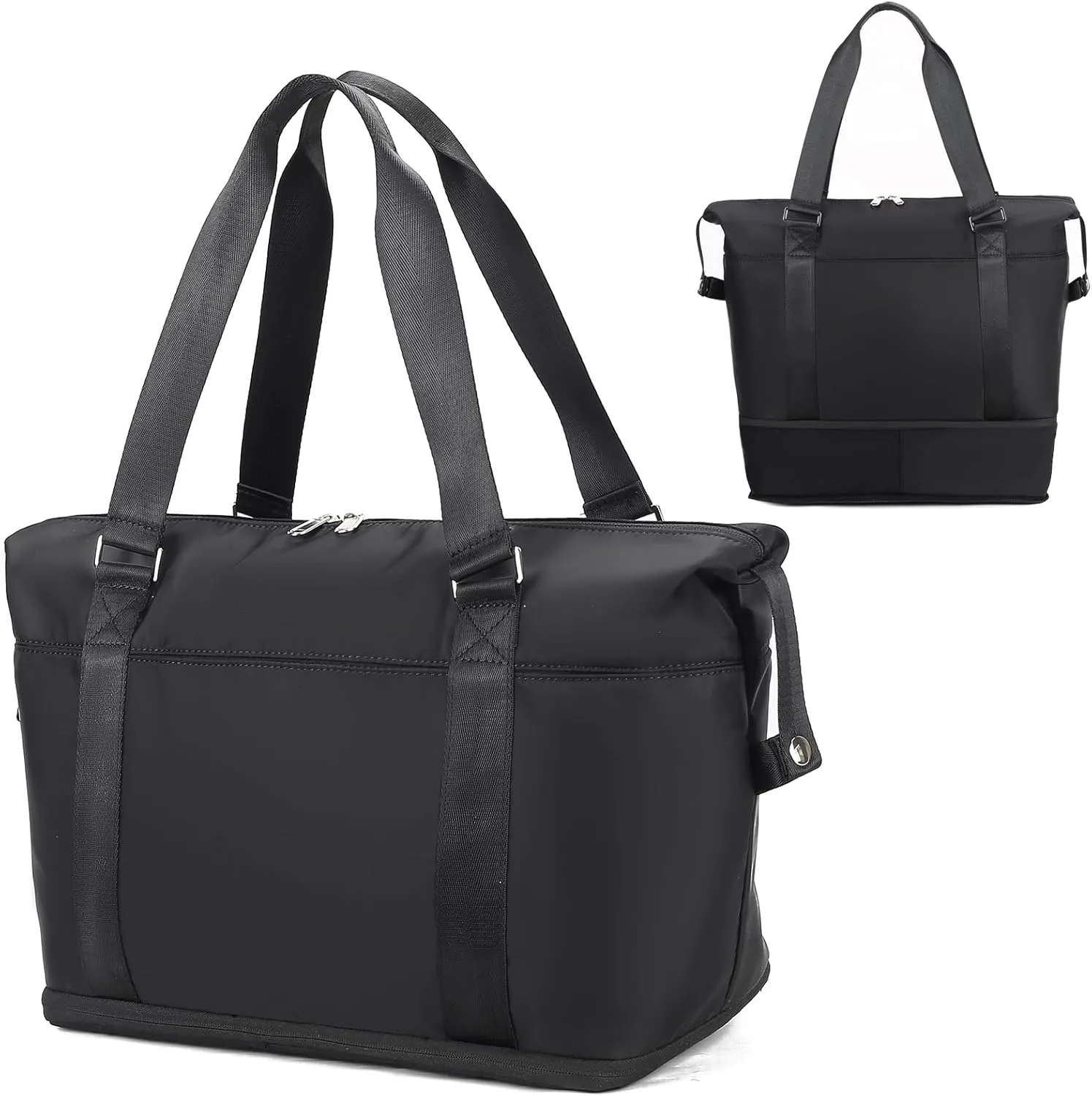 Travel Duffel Bag, Weekender Overnight Carry On Tote Bag for Women Men, Travel Essentials Sport Gym Bag(Black)
