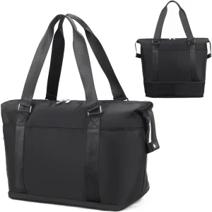 Travel Duffel Bag, Weekender Overnight Carry On Tote Bag for Women Men, Travel Essentials Sport Gym Bag(Black)