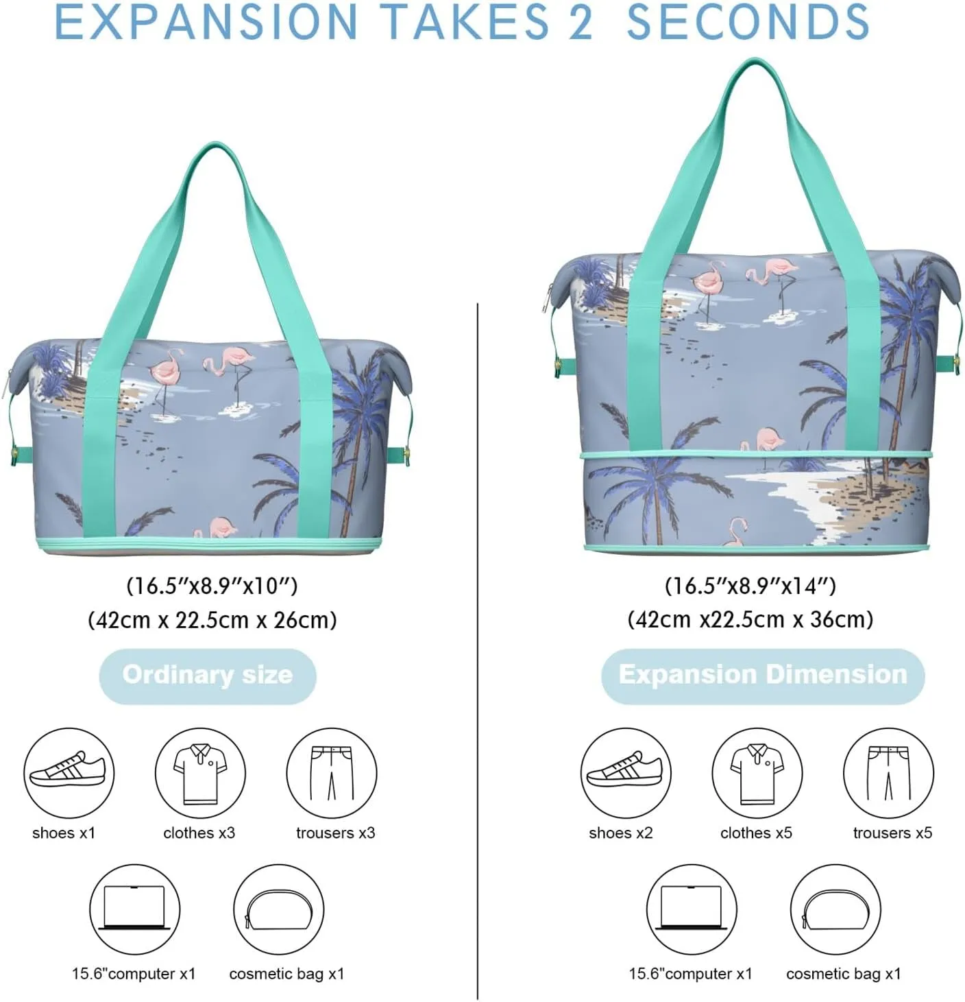 Travel Duffel Bag,Large Weekender Tote for Women,Gym Duffel Bag with Wet Pocket, Shoulder Weekender Overnight Bag for Women