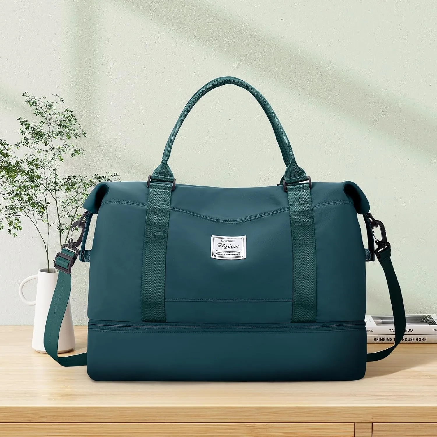 Travel Duffel Bag,Sports Tote Gym Bag,Shoulder Weekender Overnight Bag for Women