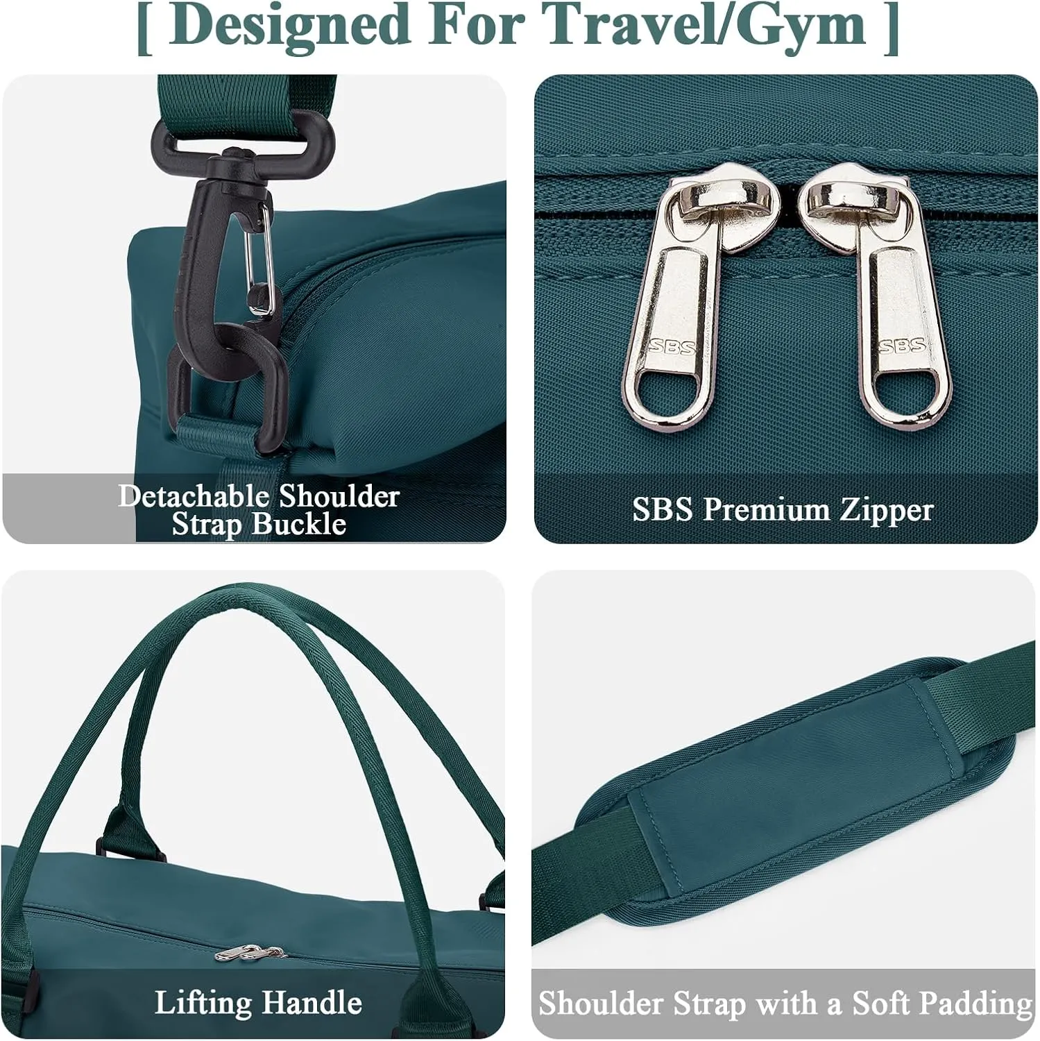 Travel Duffel Bag,Sports Tote Gym Bag,Shoulder Weekender Overnight Bag for Women