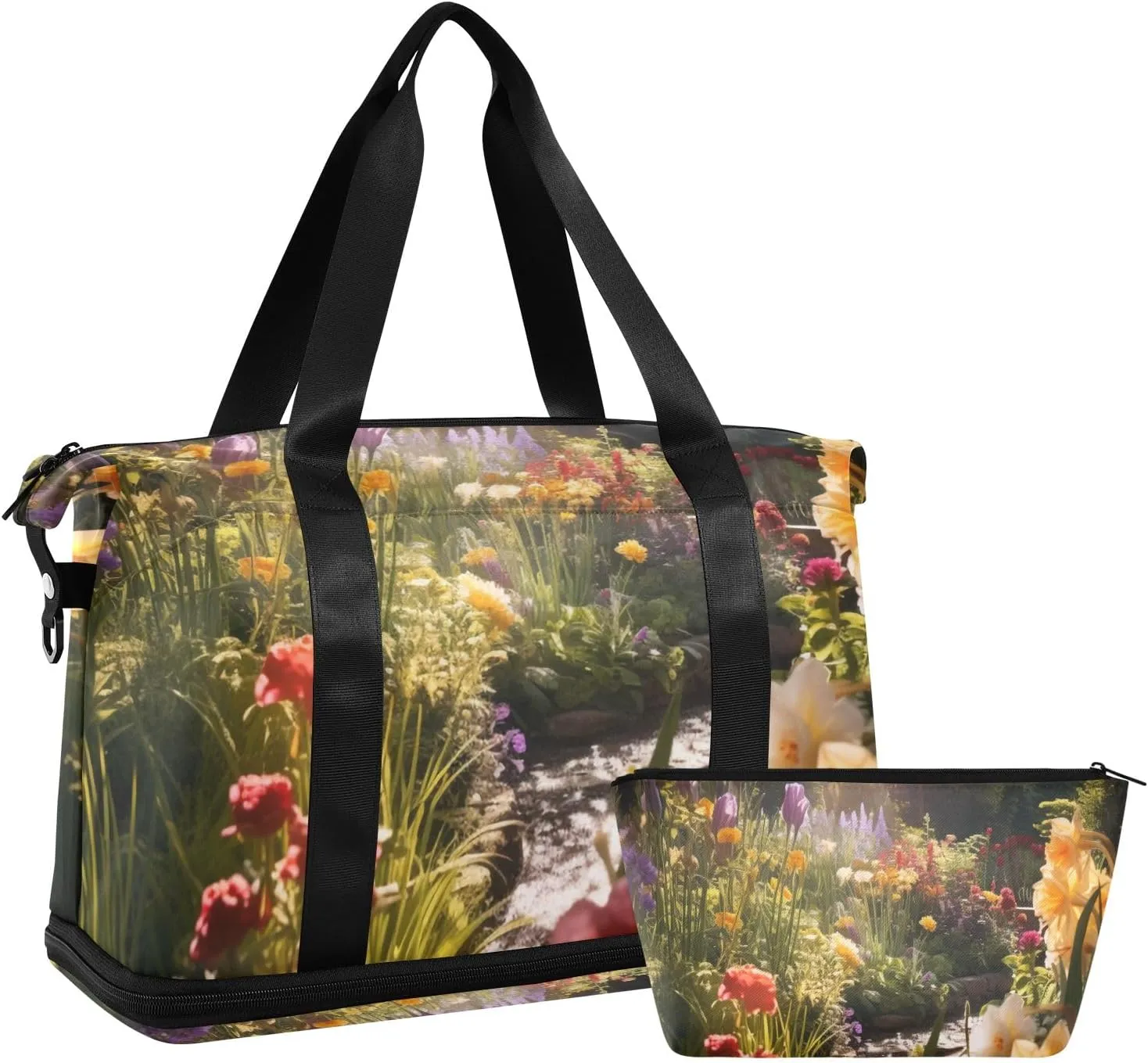Travel Duffel Gym Sports Luggage Bag Expandable Large Capacity Garden Sports Bag for Women and Men