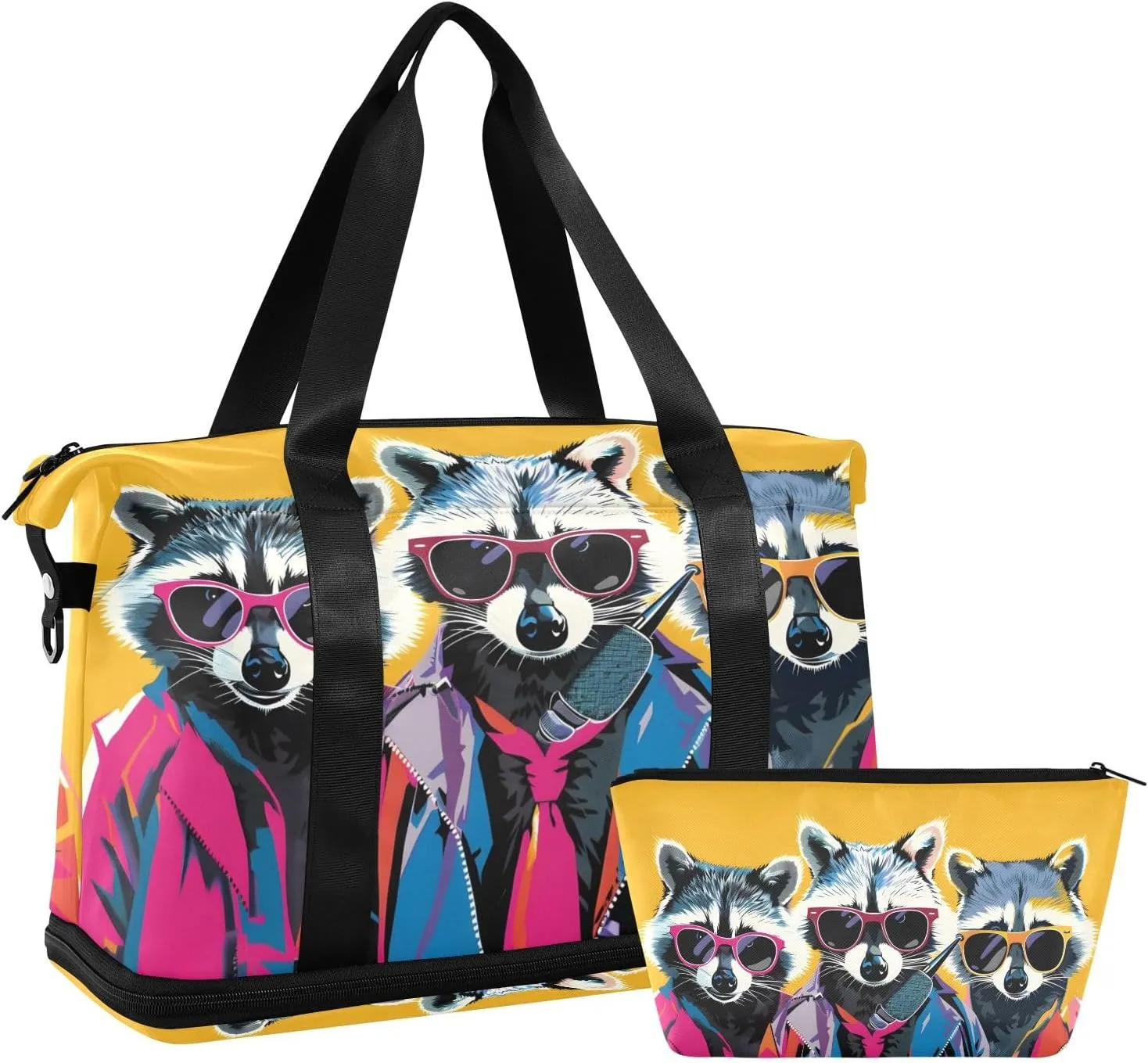 Travel Duffel Gym Sports Luggage Bag Expandable Large Capacity Three Raccoons Sports Bag for Women and Men