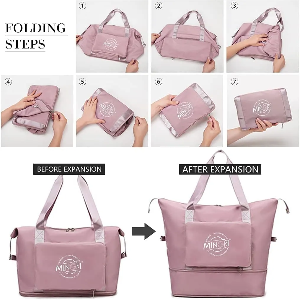 Travel Duffel Tote Bag,Travel Weekender Overnight Bags Women Carry On Bag Totes for Airplanes,Sports Gym Duffle with Trolley Sleeve