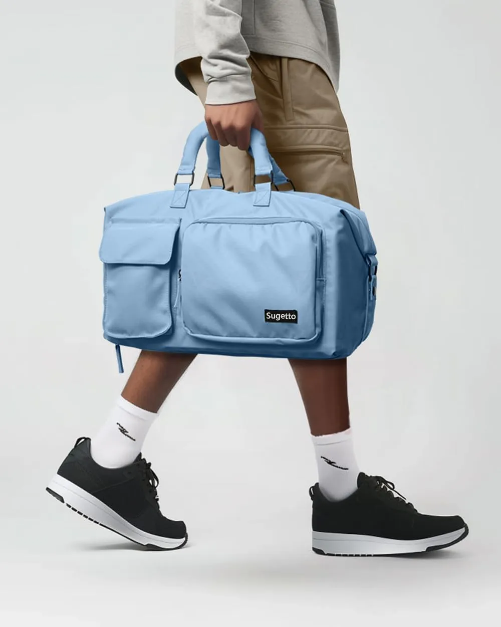 Travel Duffle Bag Carry On Weekender Bags for women, Duffel bag Small Gym Bag for Women men with Shoe Compartment