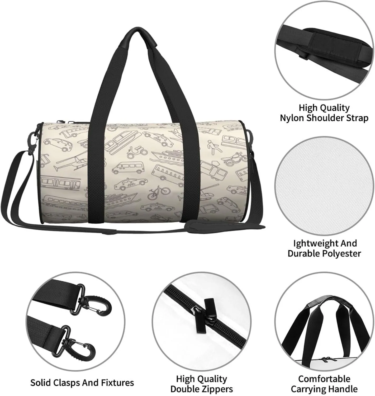 Travel Duffle Bag for Men Women, Transportation Duffle Bags for Sport Gym Overnight Luggage