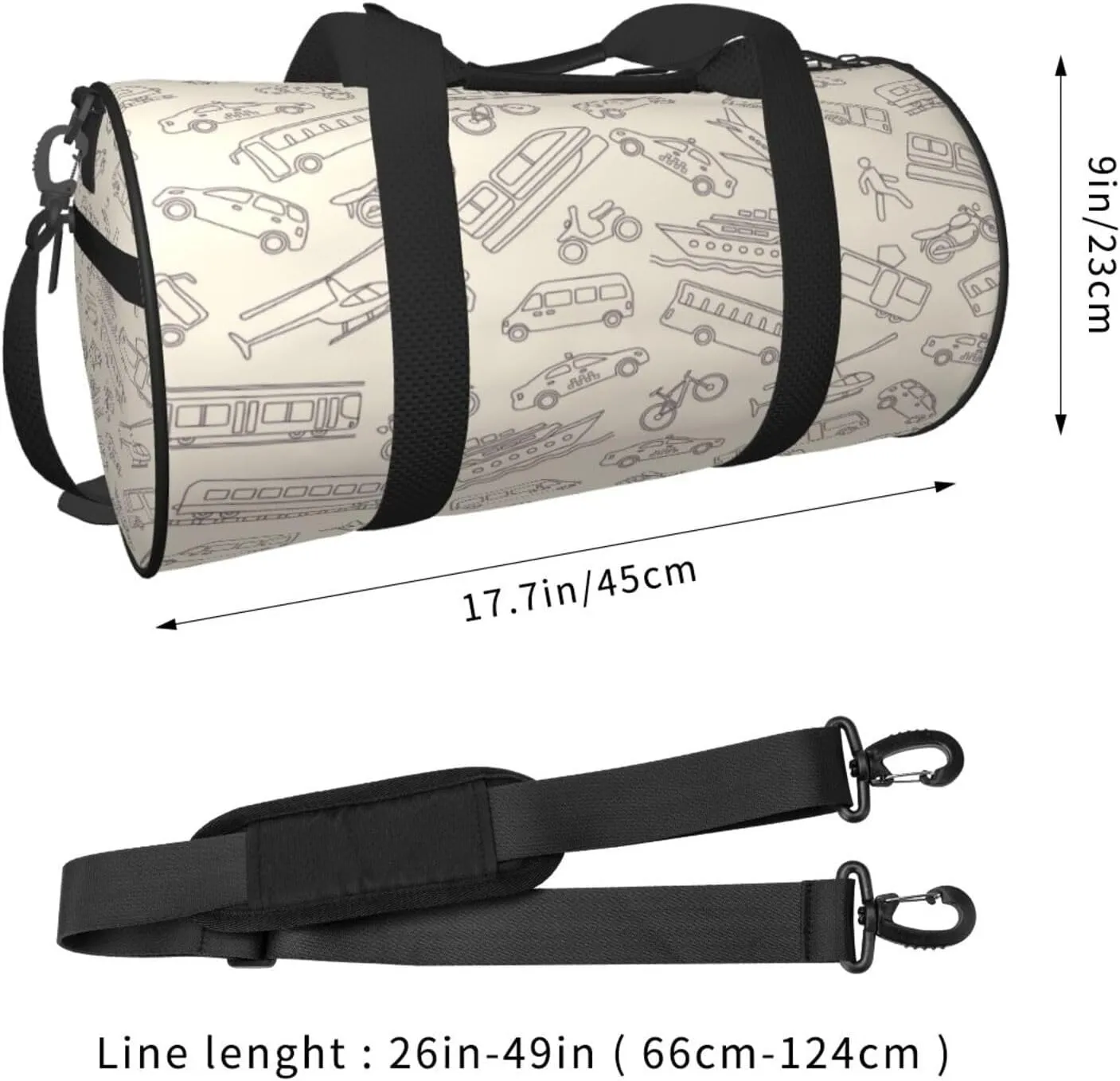Travel Duffle Bag for Men Women, Transportation Duffle Bags for Sport Gym Overnight Luggage