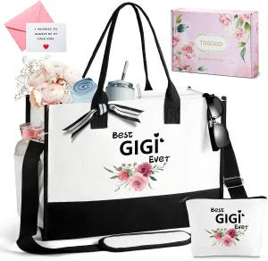 TRSODD Gigi Tote Bag for Women, Christmas & Mothers Day Gift with Makeup Bag & Inner Pocket