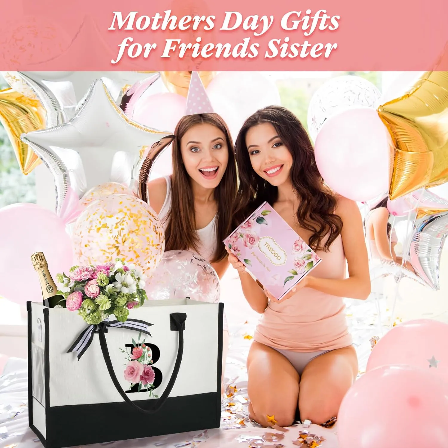 TRSODD Gigi Tote Bag for Women, Christmas & Mothers Day Gift with Makeup Bag & Inner Pocket