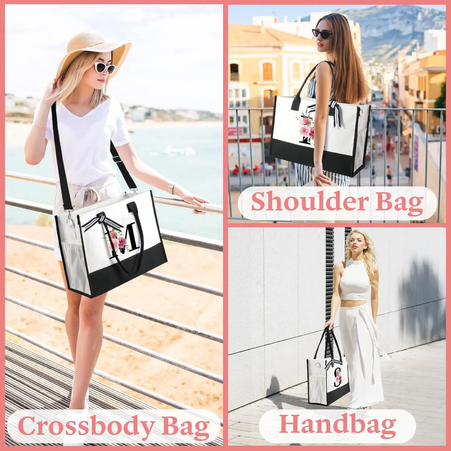 TRSODD Gigi Tote Bag for Women, Christmas & Mothers Day Gift with Makeup Bag & Inner Pocket