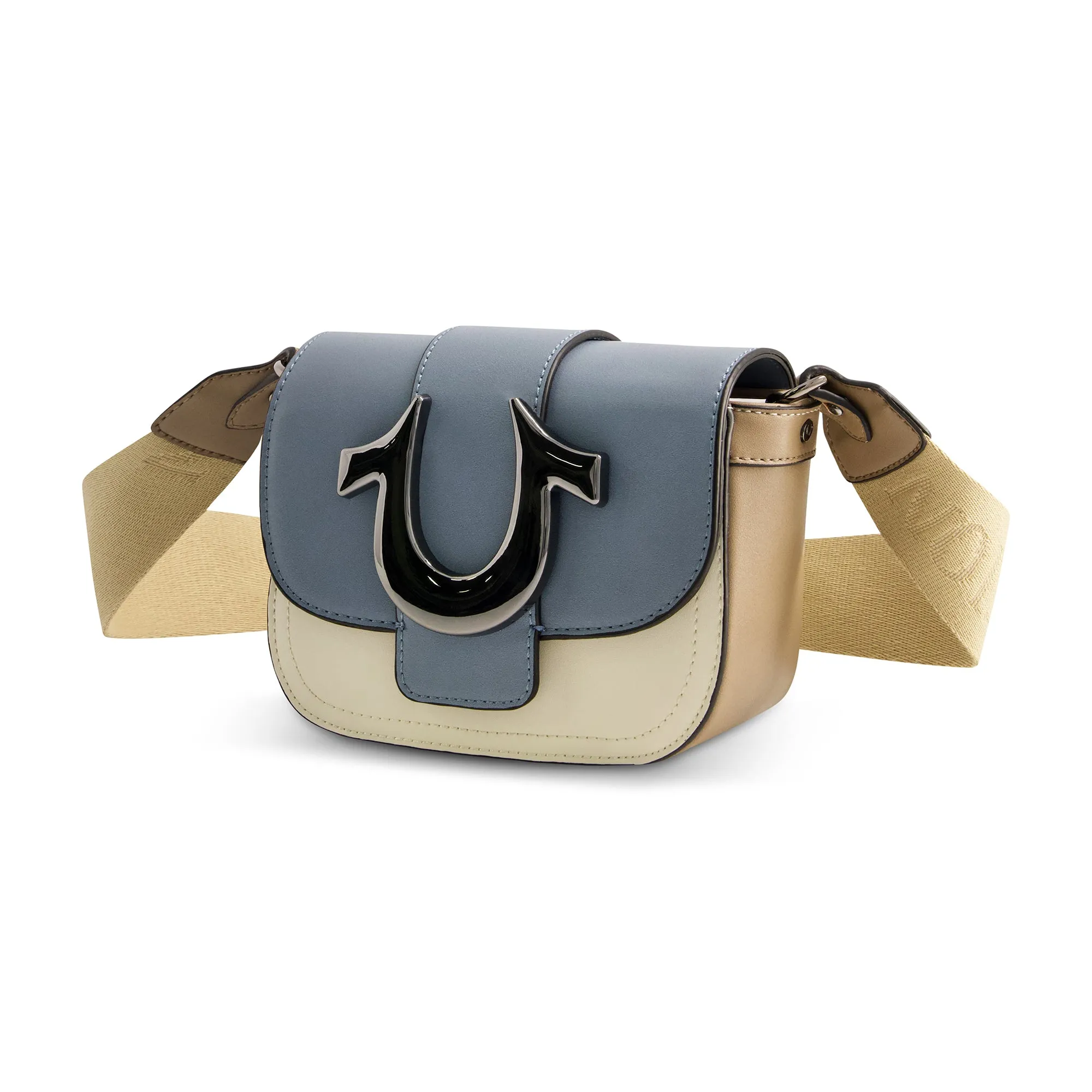 True Religion Color Block Crossbody, Blue