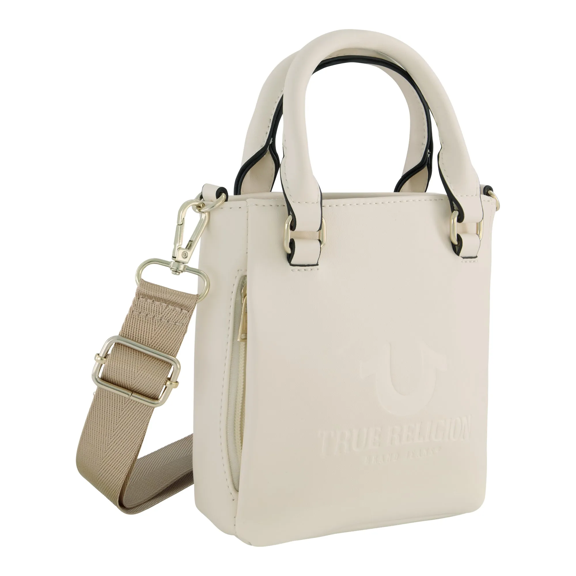 True Religion Mini Love Tote, Bone