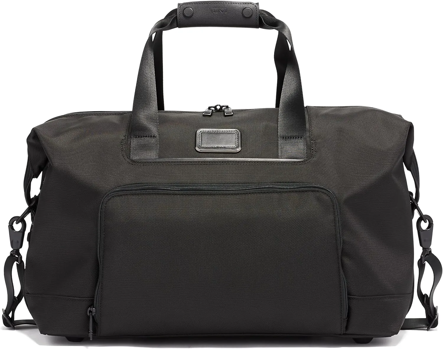 TUMI Alpha Double Expansion Travel Satchel - Business Duffel Bag for Men & Women - Weekend Travel Bag with Shoulder Strap - Black