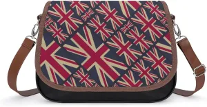 UK Great Britain Flags Trendy Crossbody Bags Purses for Women Casual Shoulder Handbags with Adjustable Wide Strap