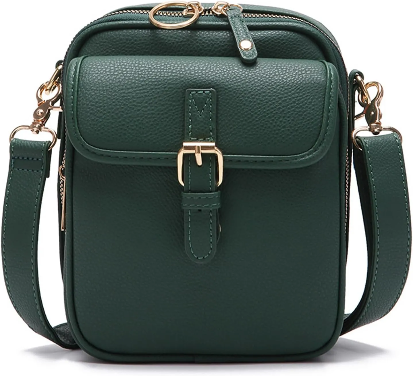 Urvashi Crossbody Bag,Tojoyride Crossbody Leather Bag,4 Colors,2 Large Pockets with Metal Zipper, for Casual Business