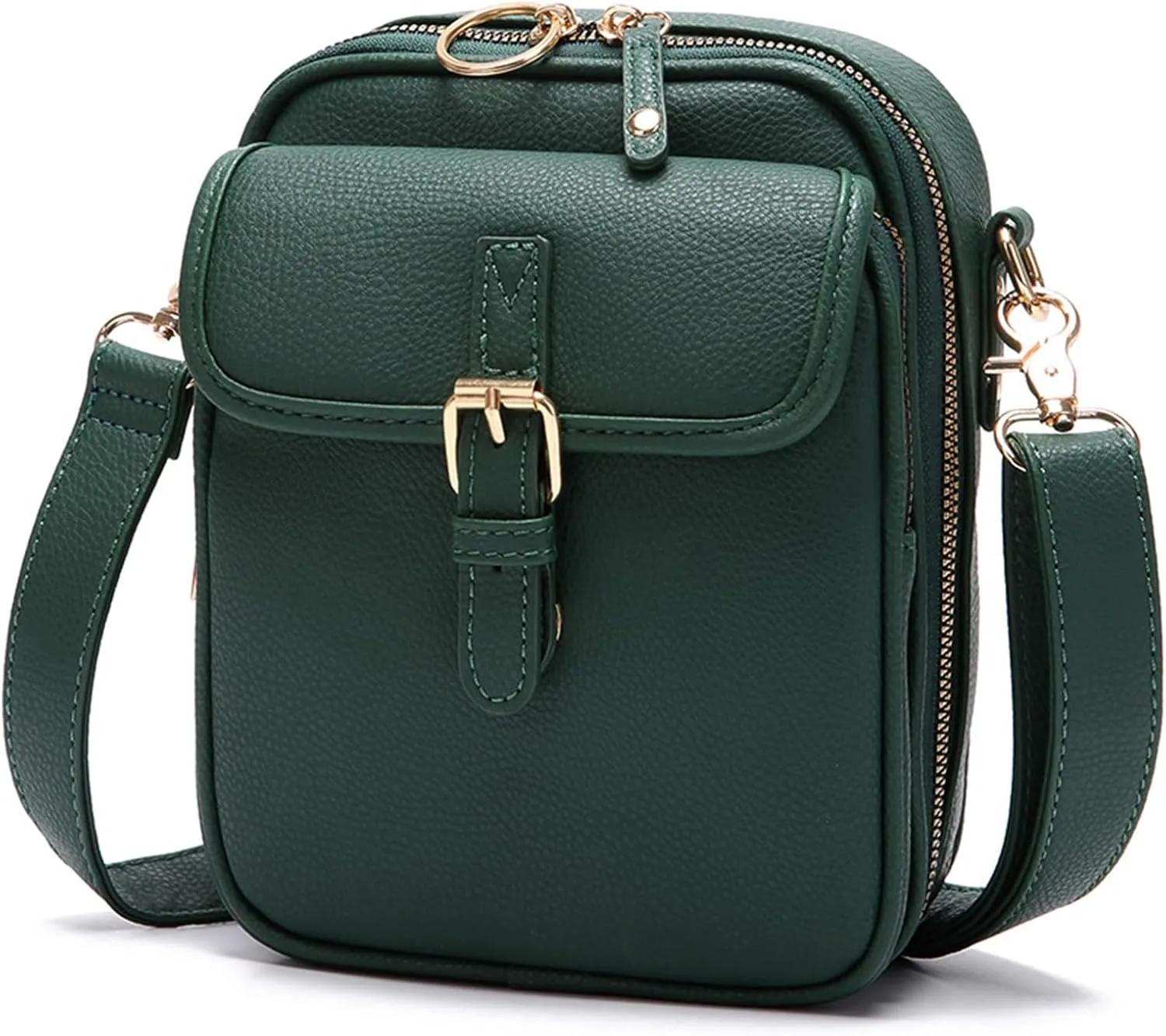 Urvashi Crossbody Bag,Tojoyride Crossbody Leather Bag,4 Colors,2 Large Pockets with Metal Zipper, for Casual Business