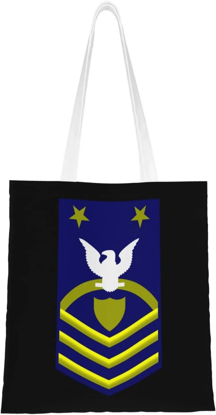 Uscg Mcpocg (Reserve) Tote Bag for Women Canvas Shopping Bags Reusable Beach Bag Grocery Bags Tote Shoulder Bag Gift Bags