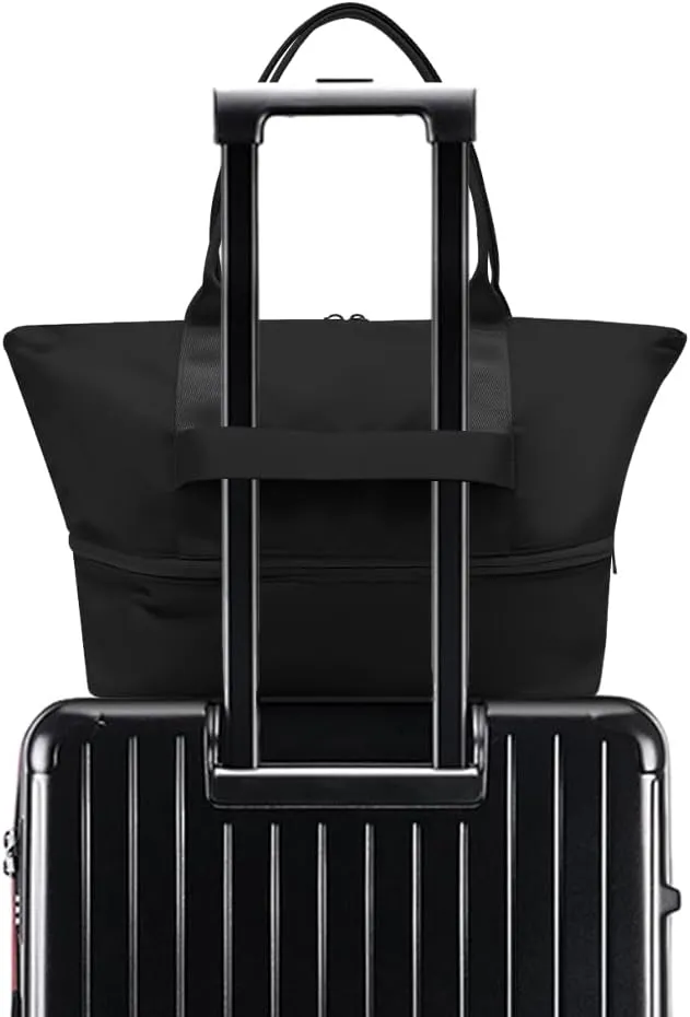 VAKAER Women's Tote Bag Carry on Bag with Luggage Sleeve Travel Duffel Weekender Overnight Expandable Bags for Sports Gym