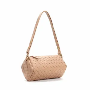 Vintage Braided Cowhide Handbag – Fashionable Small Square Leather Crossbody Bag