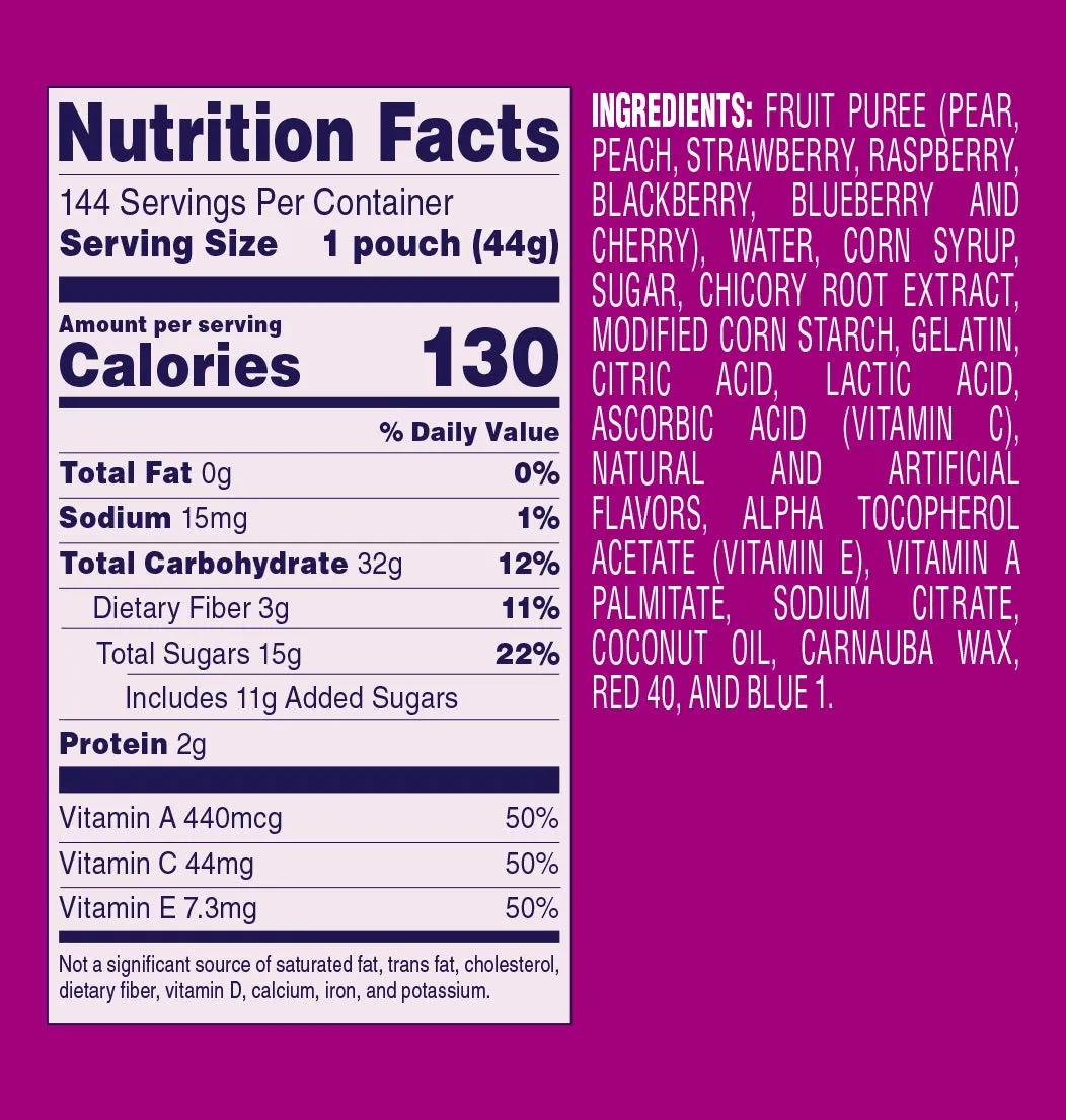 Welch's Fruit Snacks, Berries 'n Cherries, Great for School Lunches, Bulk Pack, Individual Single Serve Bags, 1.55 oz (Pack of 144)