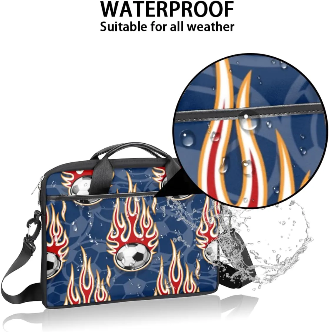 Welsh Corgi Laptop Bag for Women Men 13-15 Inch Computer Briefcase Bag Lightweight Notebook Shoulder Messenger Bag