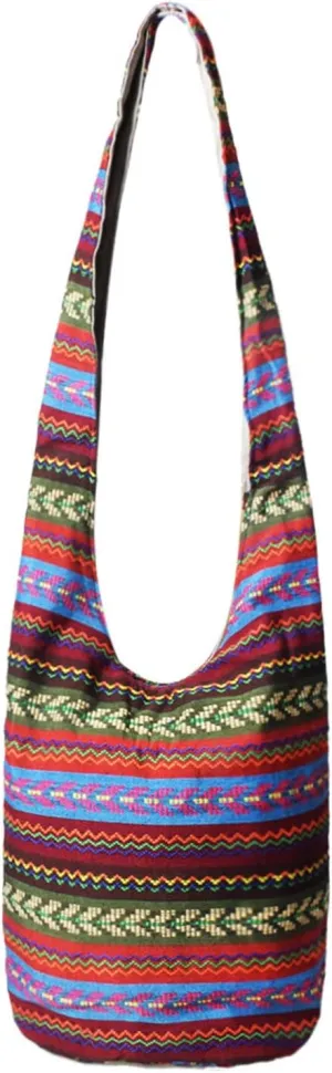 WITERY Women's Sling Crossbody Bags Large Shoulder Shopping Hobo Bag Handbag Top Zip Bags Handmade Messenger Bag Wallet