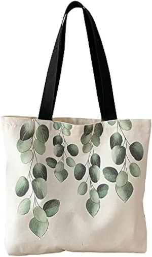 Women canvas Tote Bag for Women Shoulder Bag with zipper Work Beach Travel and Shopping Grocery Bag
