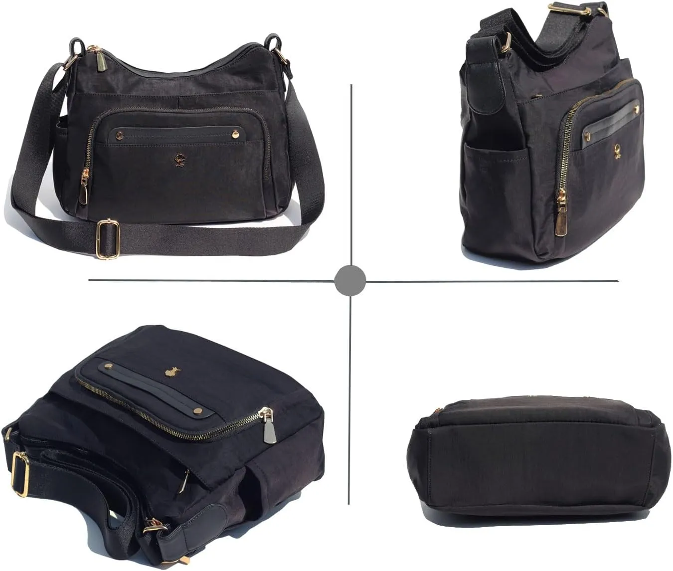 Women Crossbody Bag Shoulder Handbag Multiple Pockets Bag Ladies Messenger Bag Purse Fashion Tote
