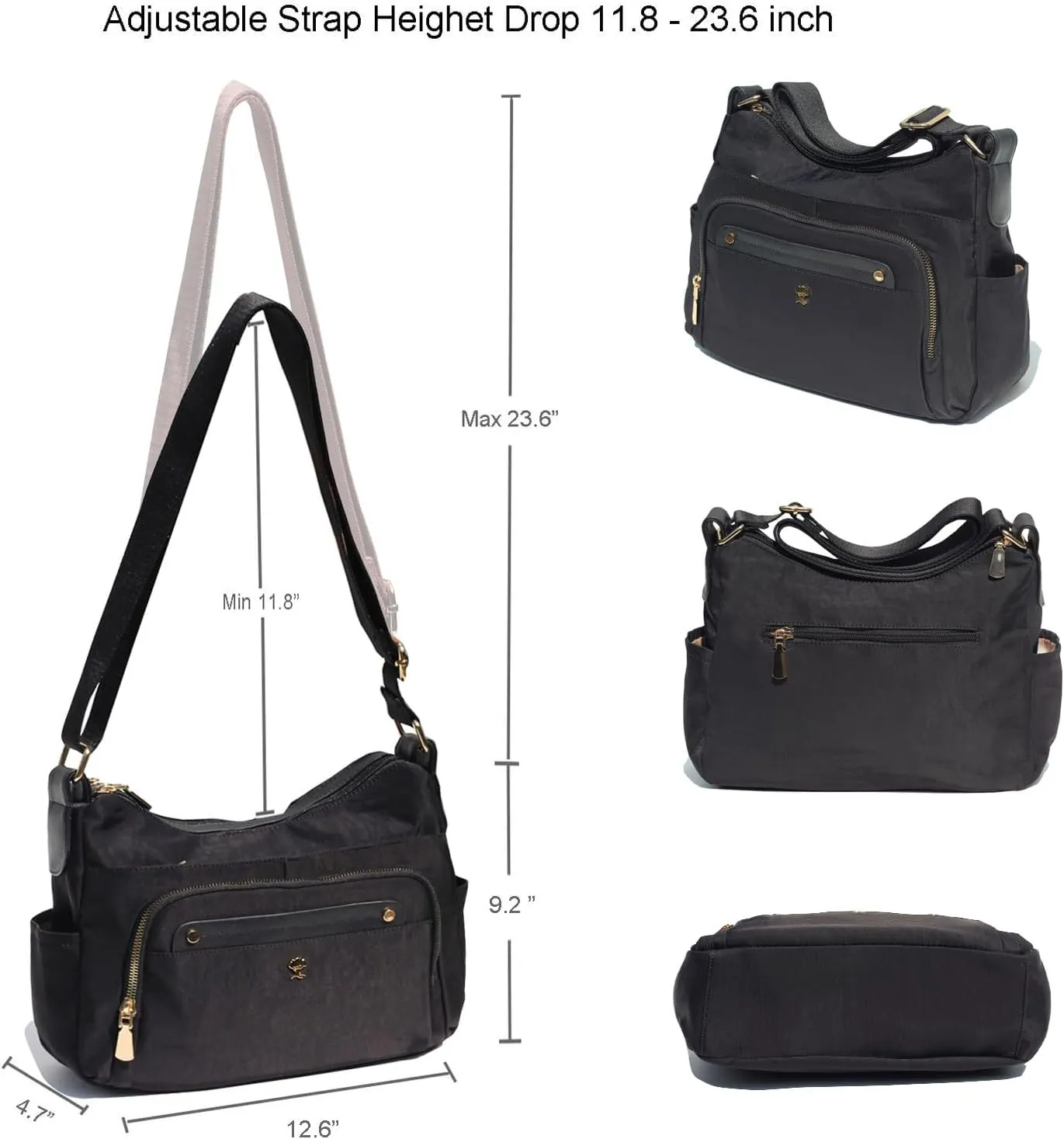 Women Crossbody Bag Shoulder Handbag Multiple Pockets Bag Ladies Messenger Bag Purse Fashion Tote