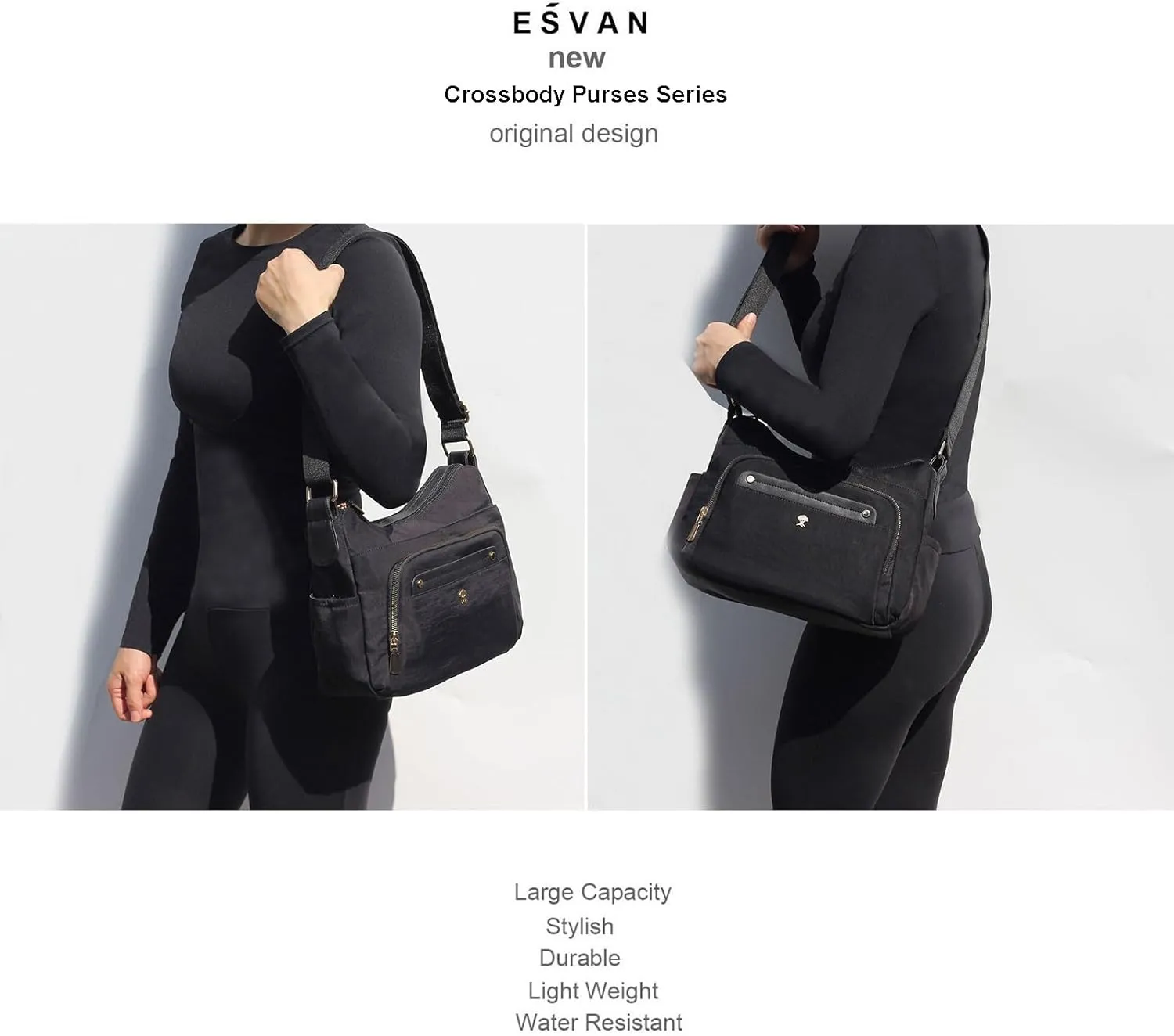 Women Crossbody Bag Shoulder Handbag Multiple Pockets Bag Ladies Messenger Bag Purse Fashion Tote