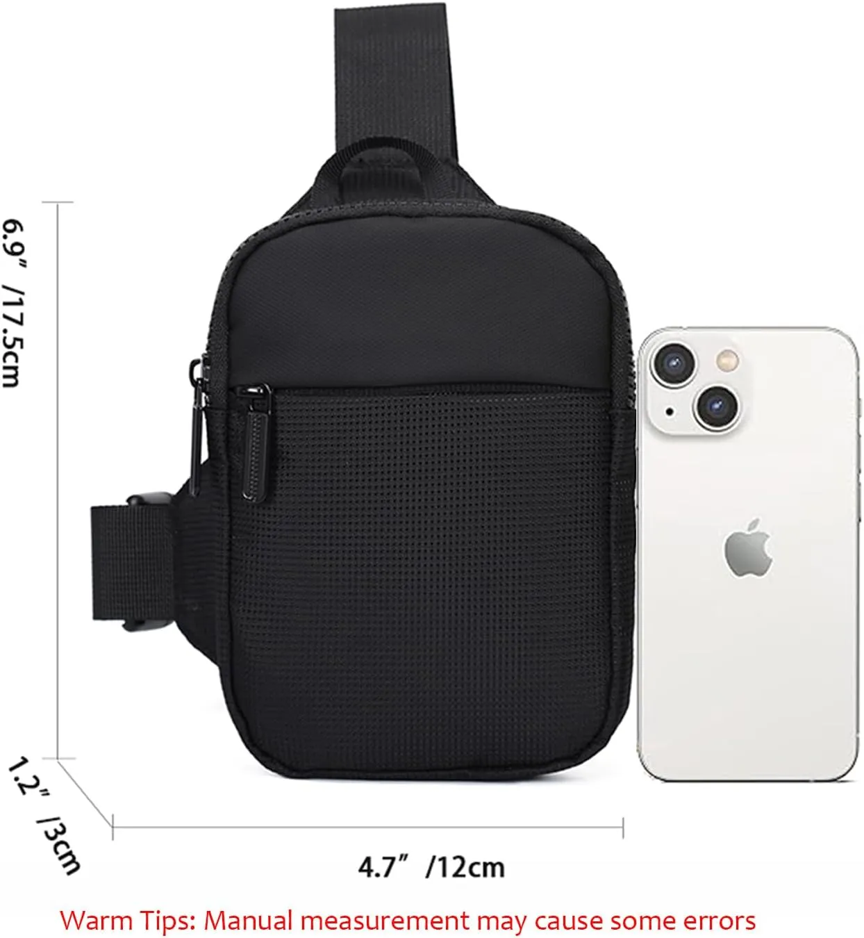 Women Men Small Nylon Sling Bag Crossbody Bag Travel Pocket Portable Hiking Backpack